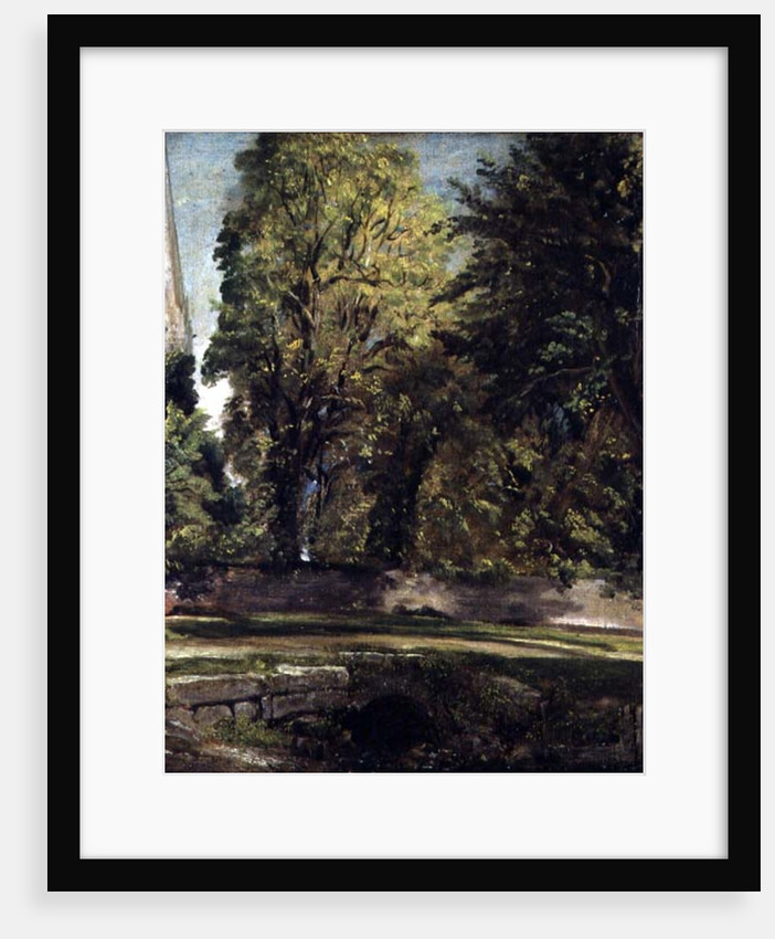 Salisbury Cathedral Seen Above the Close Wall by John Constable