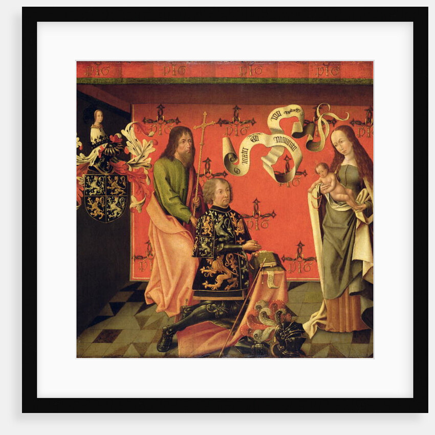 Portrait of the Chevalier Philip Hinckaert and St. Philip the Apostle, before the Virgin and Child, c.1494-1505 by Brabant School