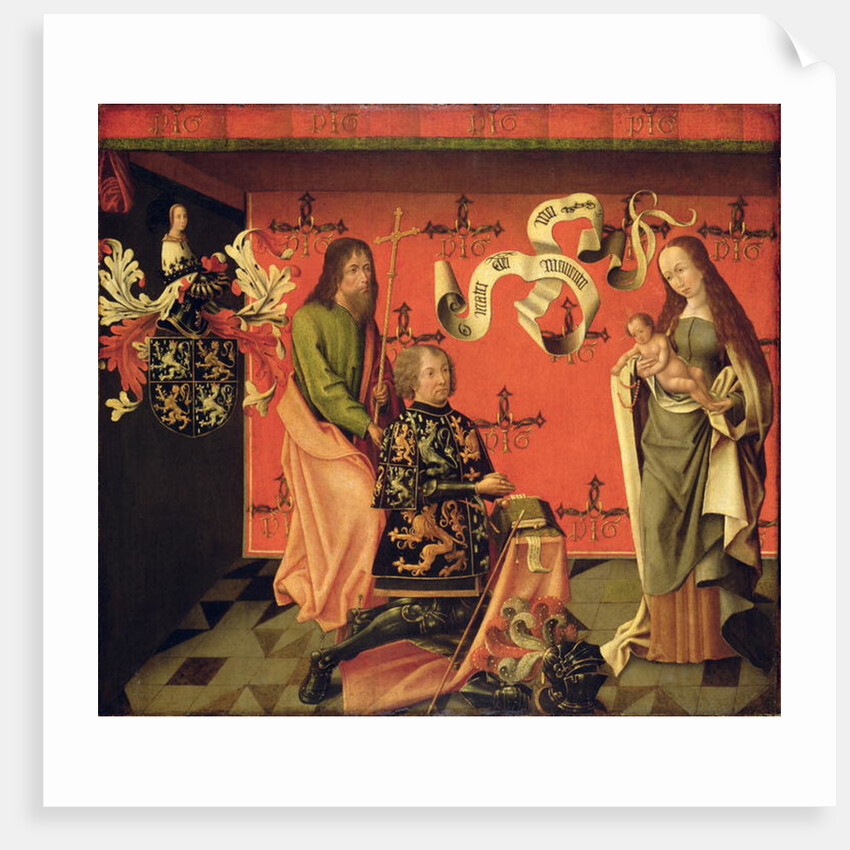 Portrait of the Chevalier Philip Hinckaert and St. Philip the Apostle, before the Virgin and Child, c.1494-1505 by Brabant School