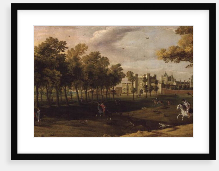 View of Nonsuch Palace in the time of King James I, early 17th century by Flemish School