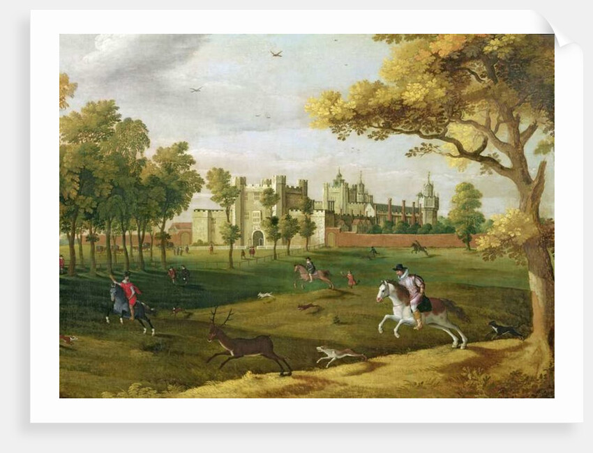 Nonsuch Palace in the time of King James I, early 17th century by Flemish School