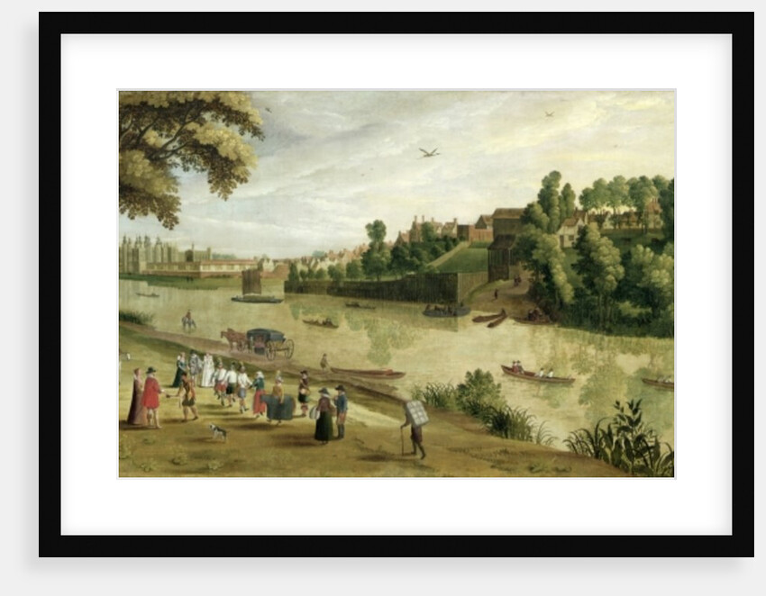 The Thames at Richmond, with the Old Royal Palace, c.1620 by Flemish School
