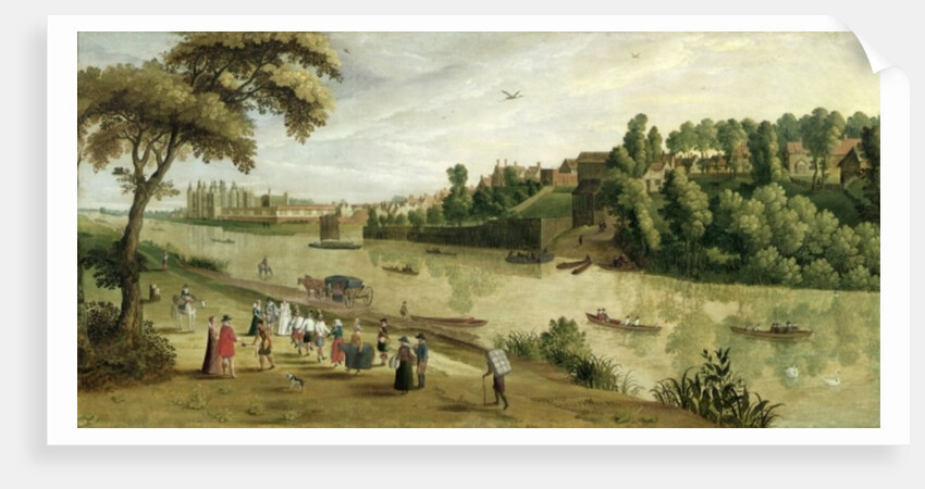 The Thames at Richmond, with the Old Royal Palace, c.1620 by Flemish School