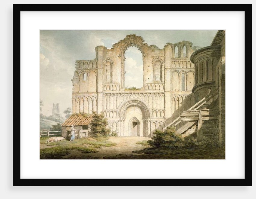PD.56-1958 West front of Castle Acre Priory Church, near Downham, Norfolk, 1796 by Edward Dayes