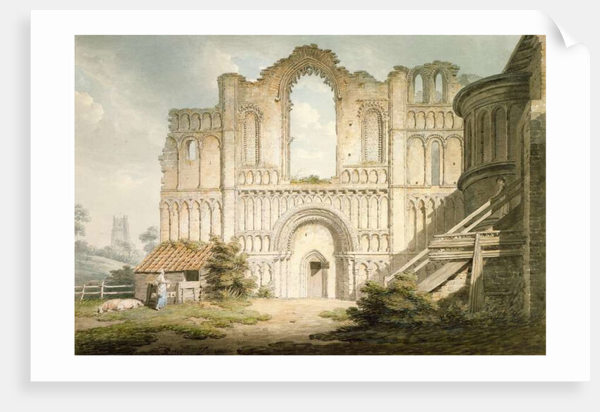 PD.56-1958 West front of Castle Acre Priory Church, near Downham, Norfolk, 1796 by Edward Dayes