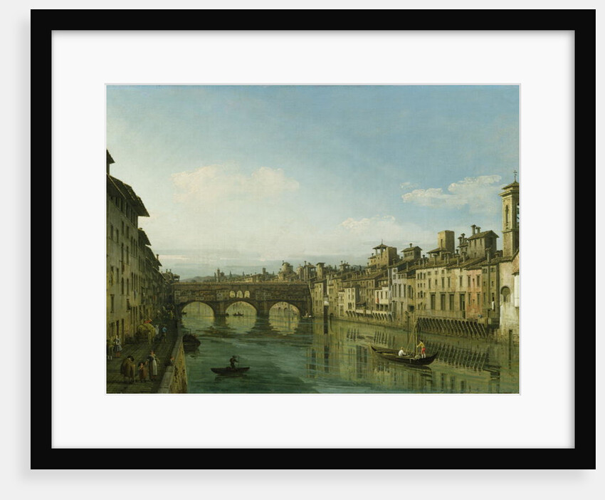 The Arno in Florence with the Ponte Vecchio, c.1745 by Bernardo Bellotto
