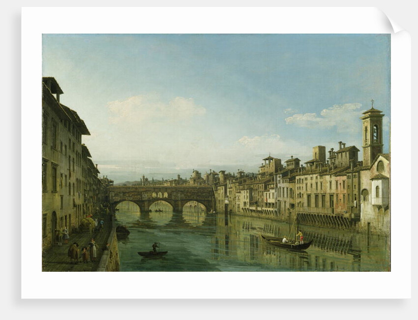 The Arno in Florence with the Ponte Vecchio, c.1745 by Bernardo Bellotto
