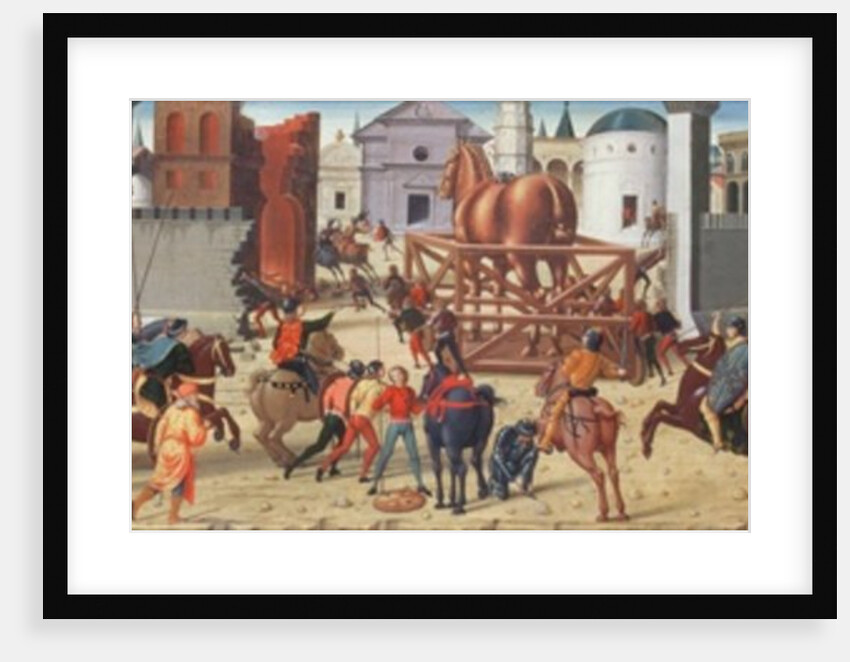 The Siege of Troy II: The Wooden Horse, c.1490-95 by Biagio di Antonio
