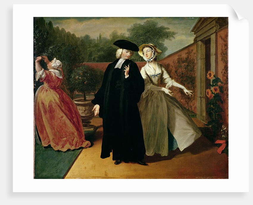 Pamela shows Mr Williams a hiding place for her letters, from `Pamela: or Virtue Rewarded' by Samuel Richardson published 1740, c.1744 by Joseph Highmore