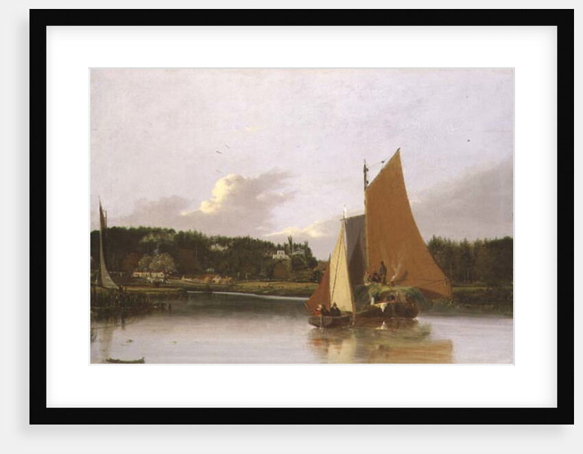 Boats on the Yare near Bramenton, Norfolk, 1828 by Joseph Stannard
