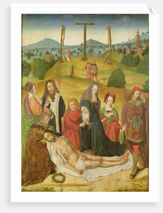 The Deposition, centre panel of triptych, late 15th-early 16th century by School French