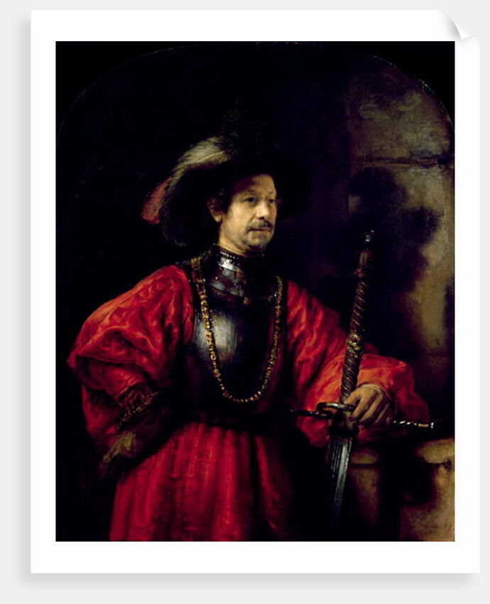 Portrait of a man in military costume, 1650 by Rembrandt Harmensz. van Rijn