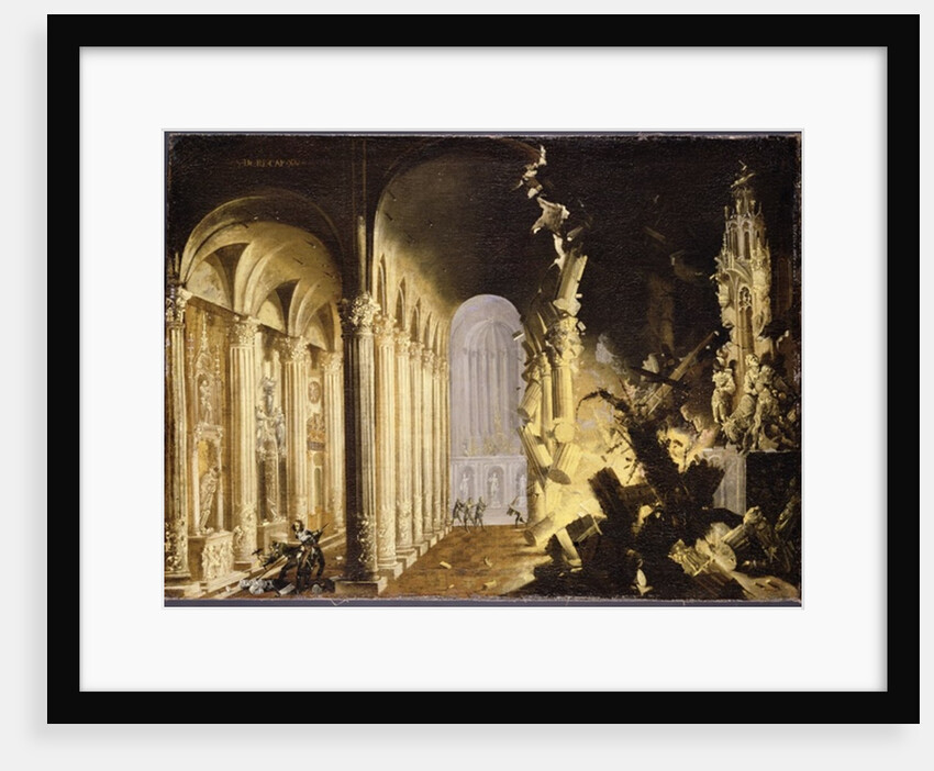 King Asa of Judah destroying the statue of Priapus by Francois de Nome