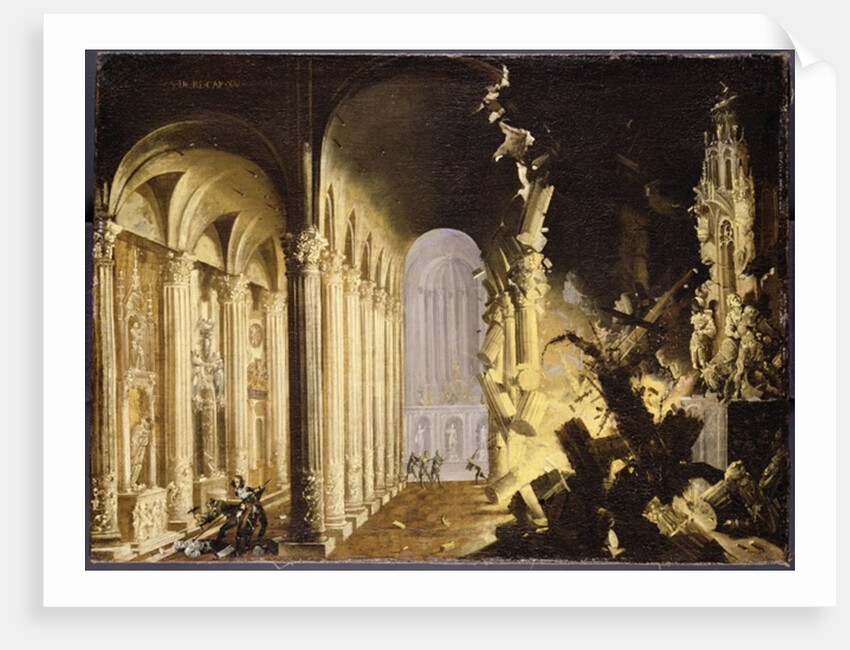 King Asa of Judah destroying the statue of Priapus by Francois de Nome