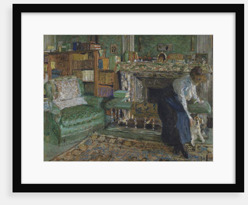 Marguerite Chapin in her apartment with her dog, 1910 by Edouard Vuillard