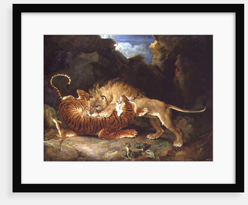 Fight between a Lion and a Tiger, 1797 by James Ward