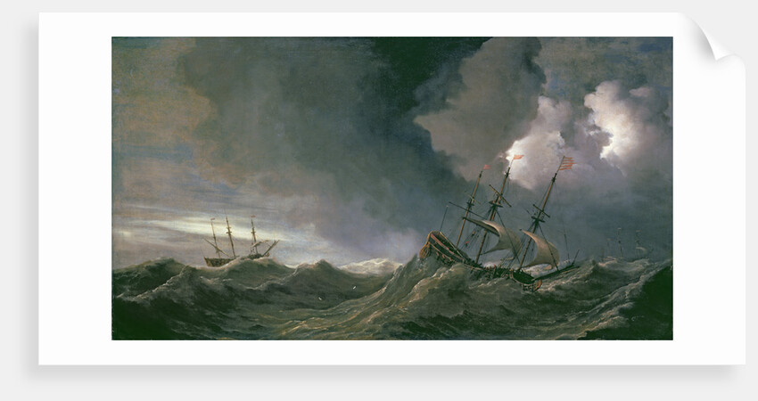 Storm at Sea by Willem van de II Velde