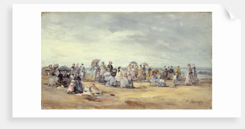 The Beach at Trouville, 1873 by Eugene Louis Boudin