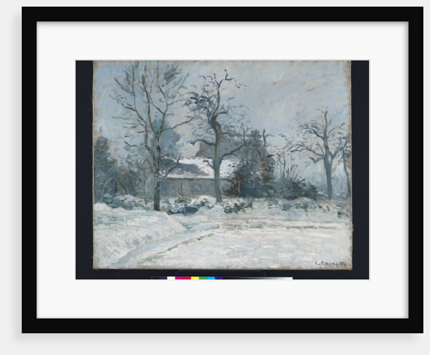 Piette's House at Montfoucault, Snow Effect, 1874 by Camille Pissarro