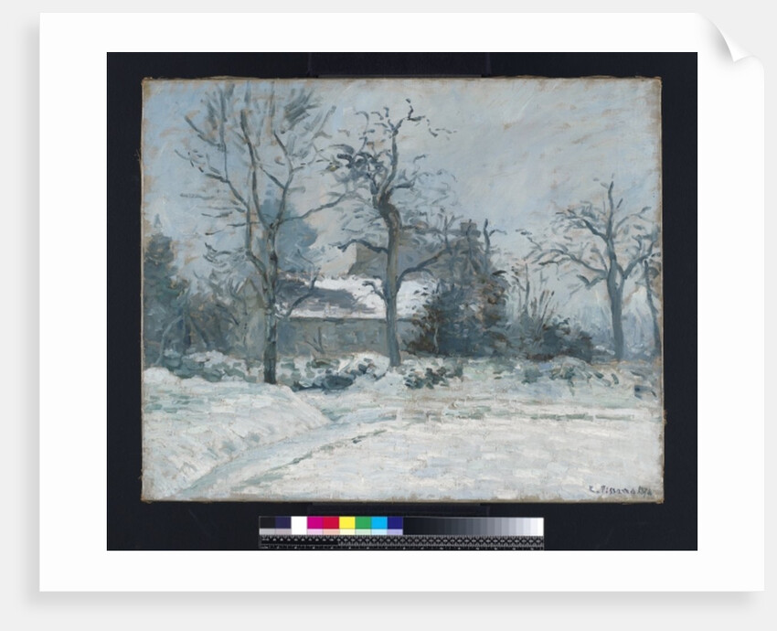 Piette's House at Montfoucault, Snow Effect, 1874 by Camille Pissarro