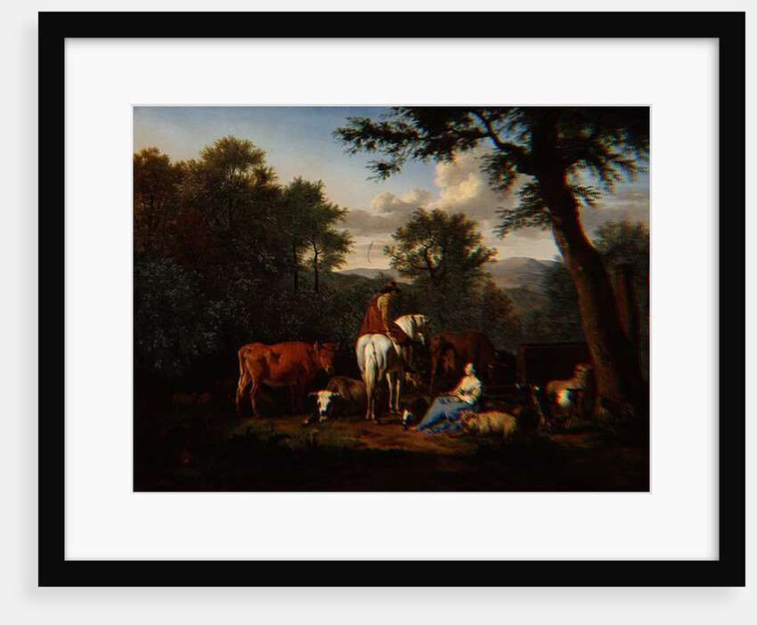 Landscape with Cattle and Figures, 1664 by Adriaen van de Velde