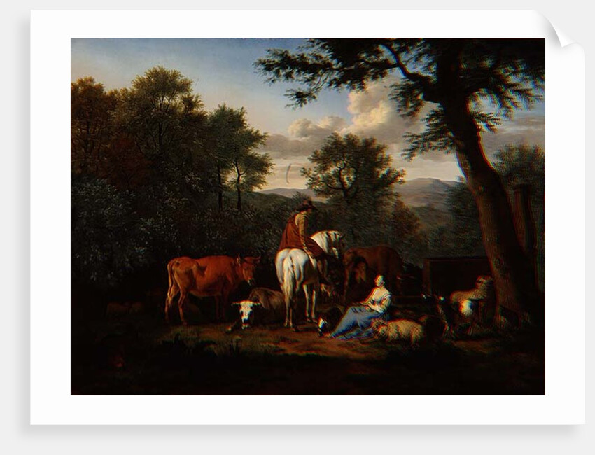 Landscape with Cattle and Figures, 1664 by Adriaen van de Velde