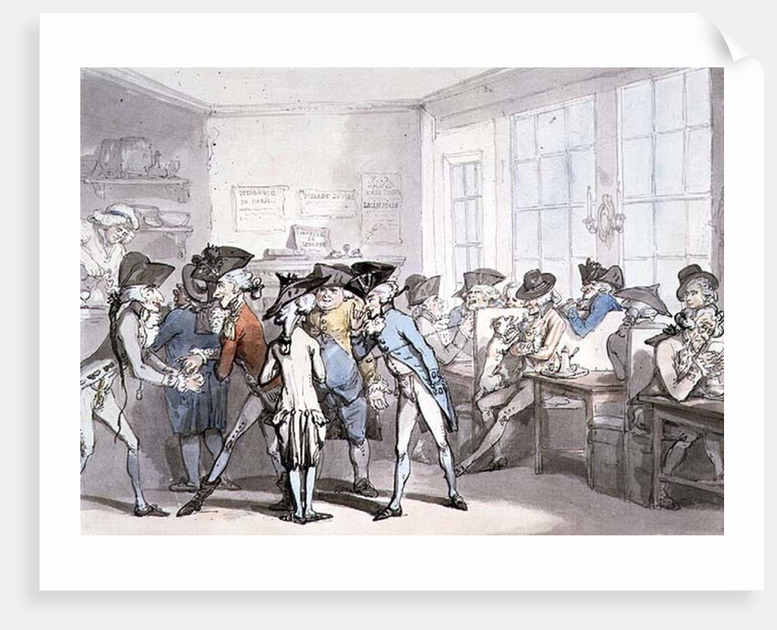 No.1732 A French Coffee House by Thomas Rowlandson