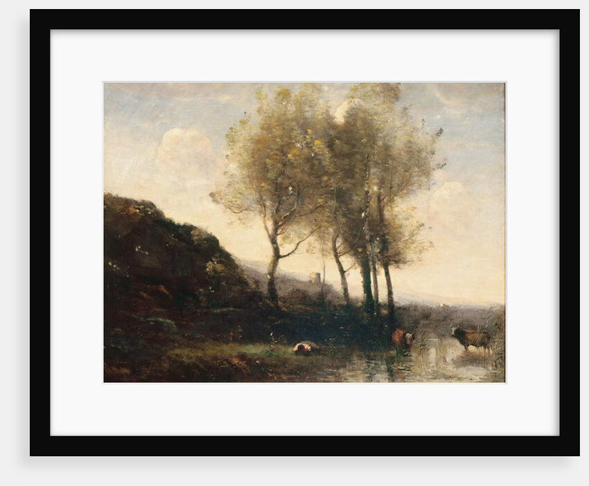 Cowherd Resting at the Foot of Cool Hills, c.1855-65 by Jean Baptiste Camille Corot