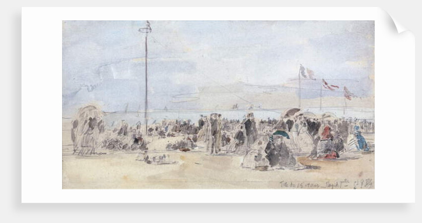 People on the Beach, Trouville, 1866 by Eugene Louis Boudin