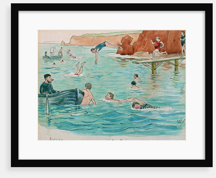The Month of August: Swimming and Diving by George Derville Rowlandson