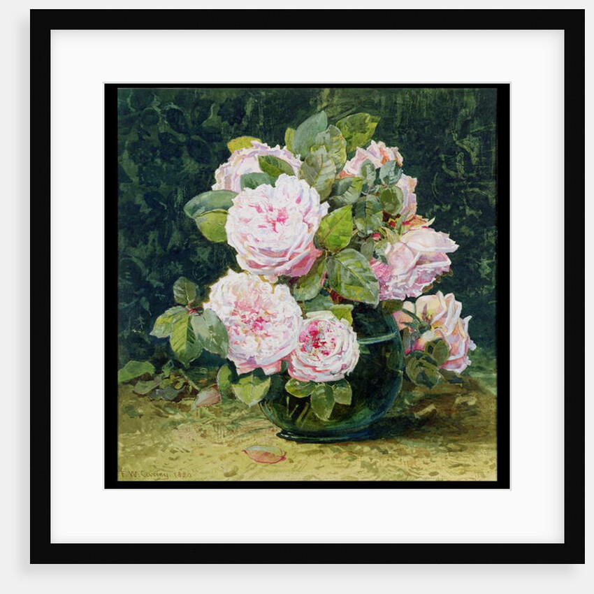 Roses in a Green Bowl, 1880 by Fanny W. Currey