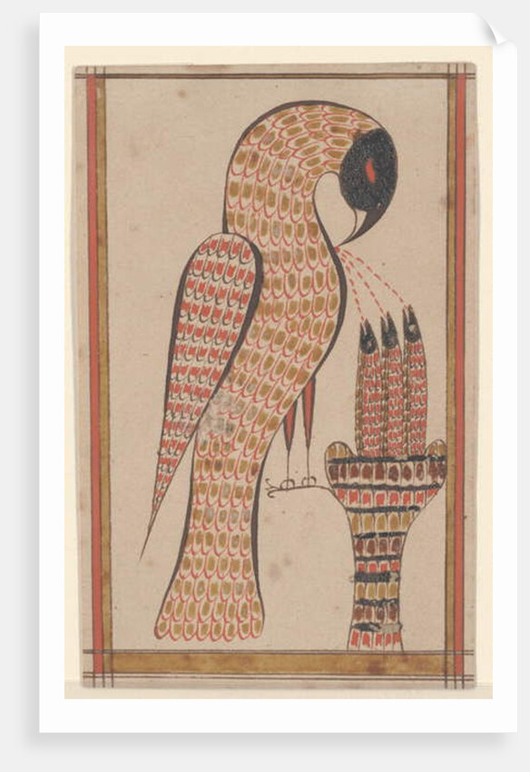 Pelican in its Piety, Fraktur Painting, c.1810 by David Kulp