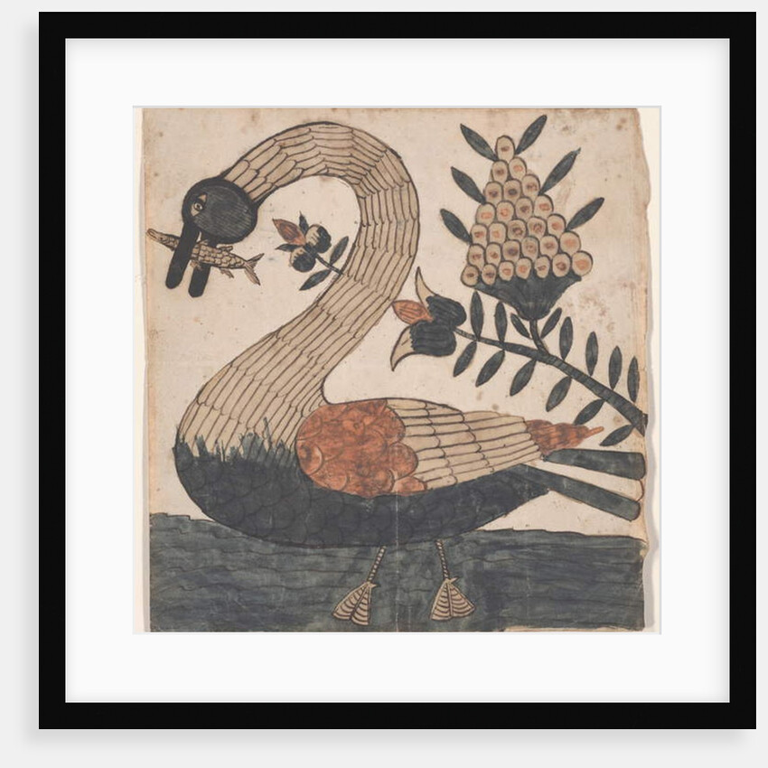Bird with Fish, Fraktur Painting, c.1810 by American School
