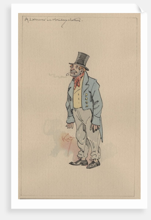 A Labourer in Holiday Clothes, c.1920s by Joseph Clayton Clarke