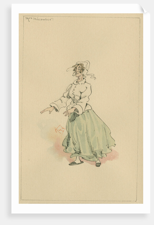 Mrs Micawber, c.1920s by Joseph Clayton Clarke