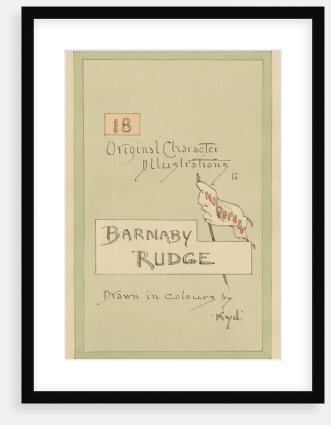 Title Page, Illustrations for 'Barnaby Rudge', c.1920s by Joseph Clayton Clarke