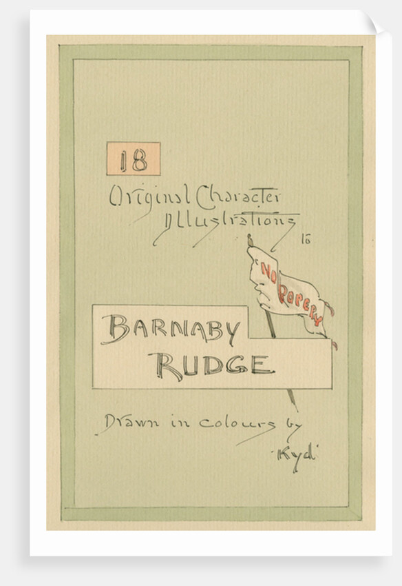 Title Page, Illustrations for 'Barnaby Rudge', c.1920s by Joseph Clayton Clarke