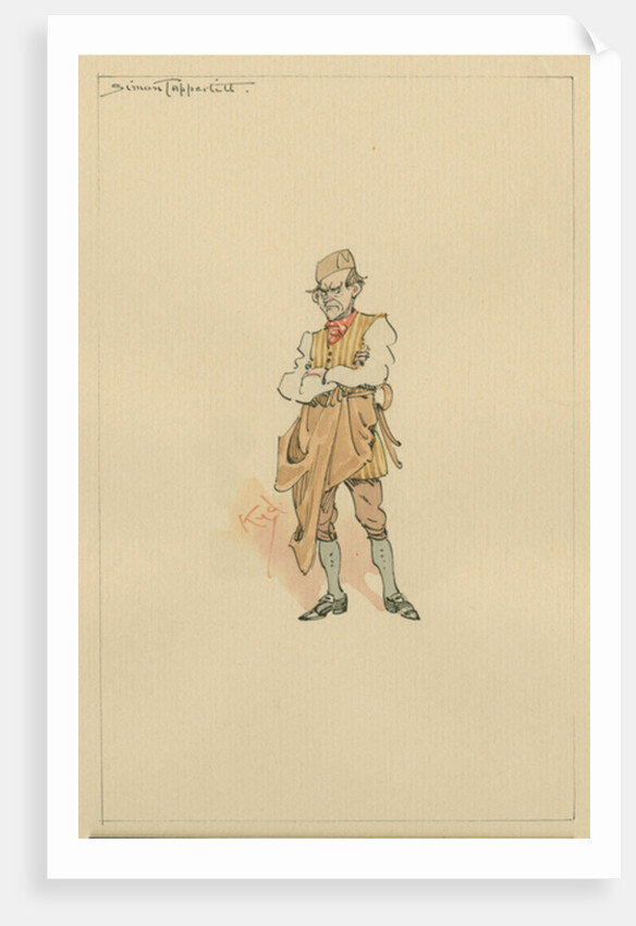 Simon Tappertit, c.1920s by Joseph Clayton Clarke