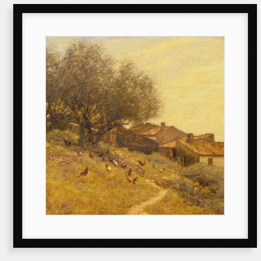 A Hillside Village in Provence by Henry Herbert La Thangue