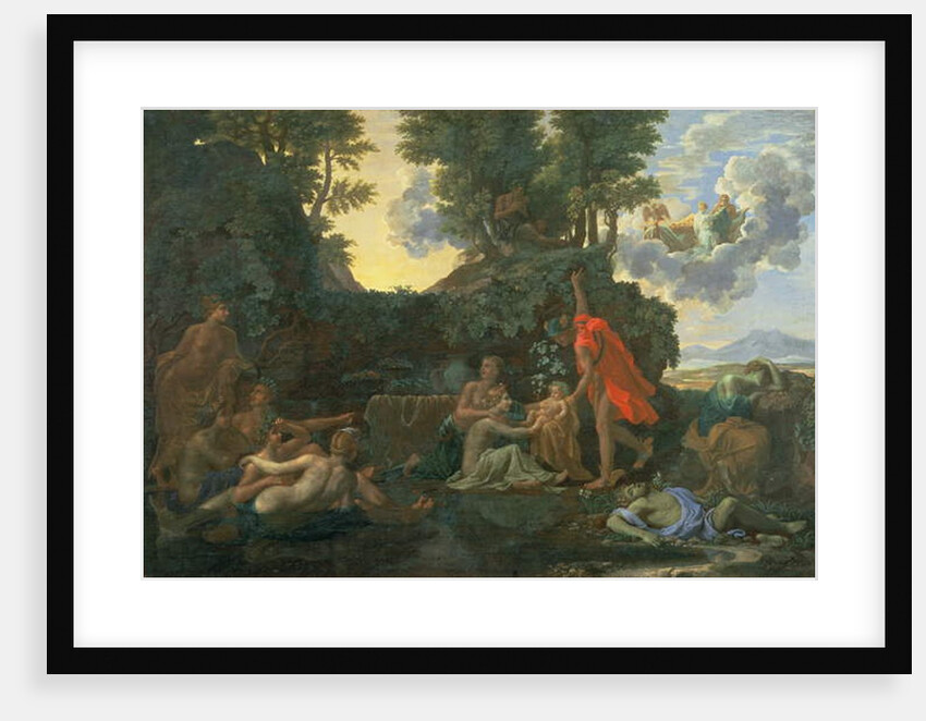 The Infant Bacchus Entrusted to the Nymphs of Nysa; The Death of Echo and Narcissus, 1657 by Nicolas Poussin