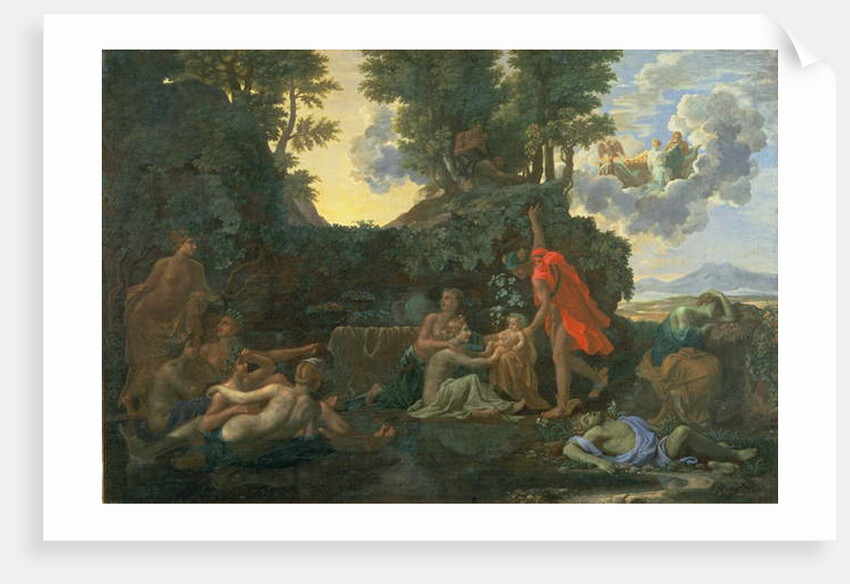 The Infant Bacchus Entrusted to the Nymphs of Nysa; The Death of Echo and Narcissus, 1657 by Nicolas Poussin