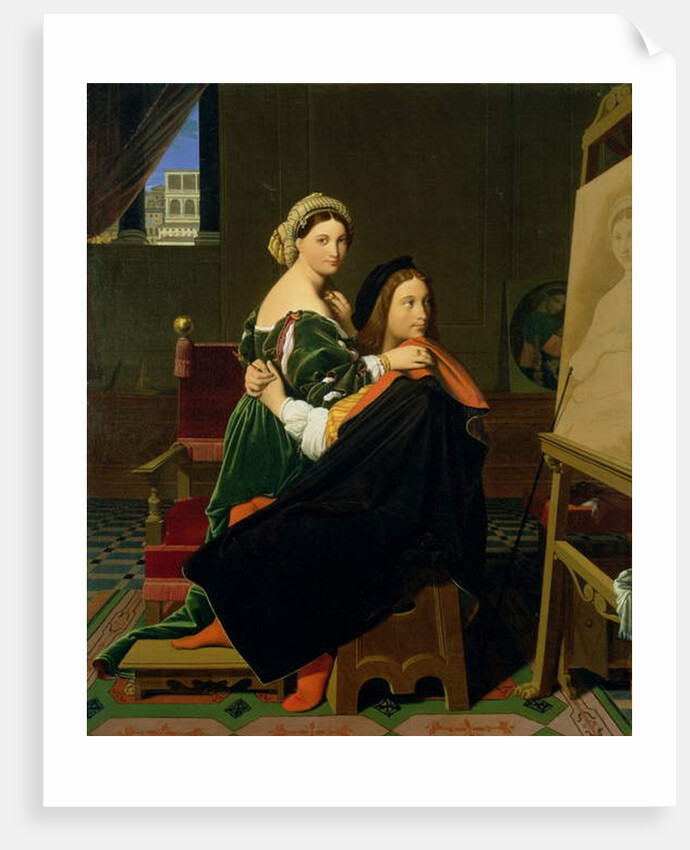 Raphael and the Fornarina, 1814 by Jean Auguste Dominique Ingres