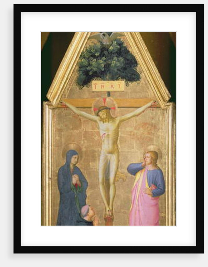 Christ on the Cross between the Virgin and Cardinal Torquemada and St. John the Evangelist, c.1446 by Fra Angelico