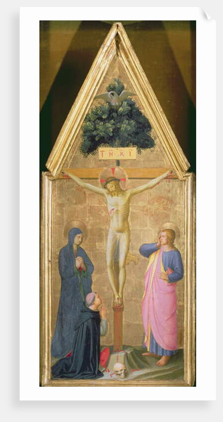 Christ on the Cross between the Virgin and Cardinal Torquemada and St. John the Evangelist, c.1446 by Fra Angelico