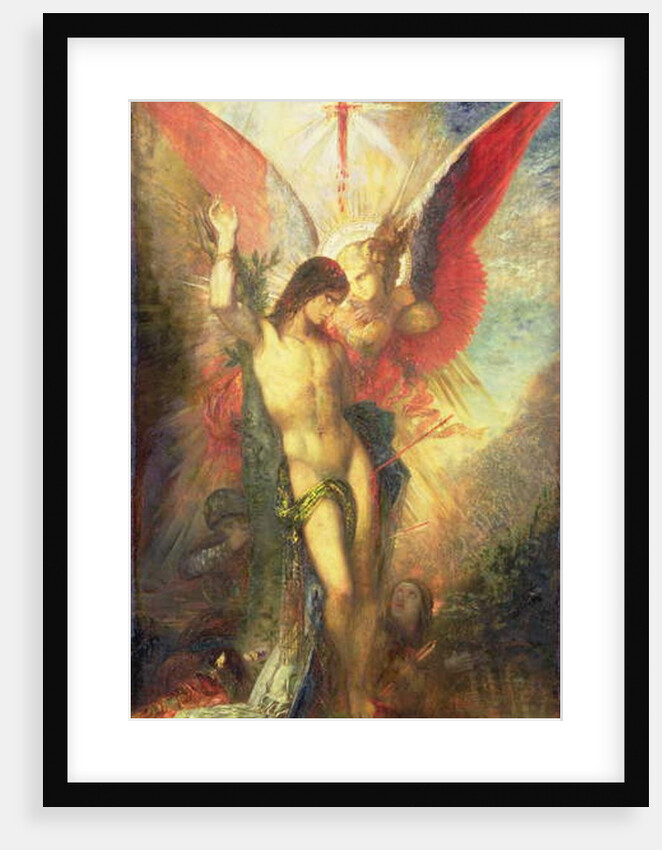 St. Sebastian and the Angel, c.1876 by Gustave Moreau