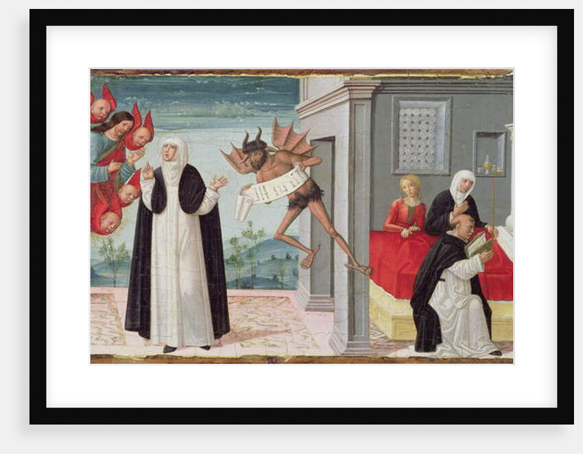 St. Catherine of Siena Intercedes with Christ to Release the Dying Sister Palmerina from her Pact with the Devil by Gerolamo di Benvenuto