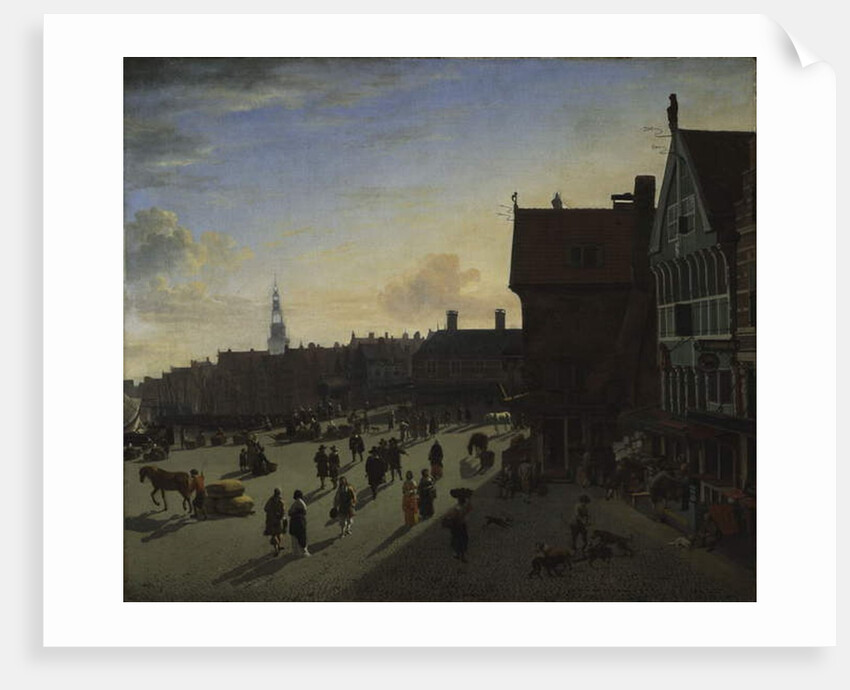 The Dam and Damrak, Amsterdam, c.1663 by Jan van der Heyden