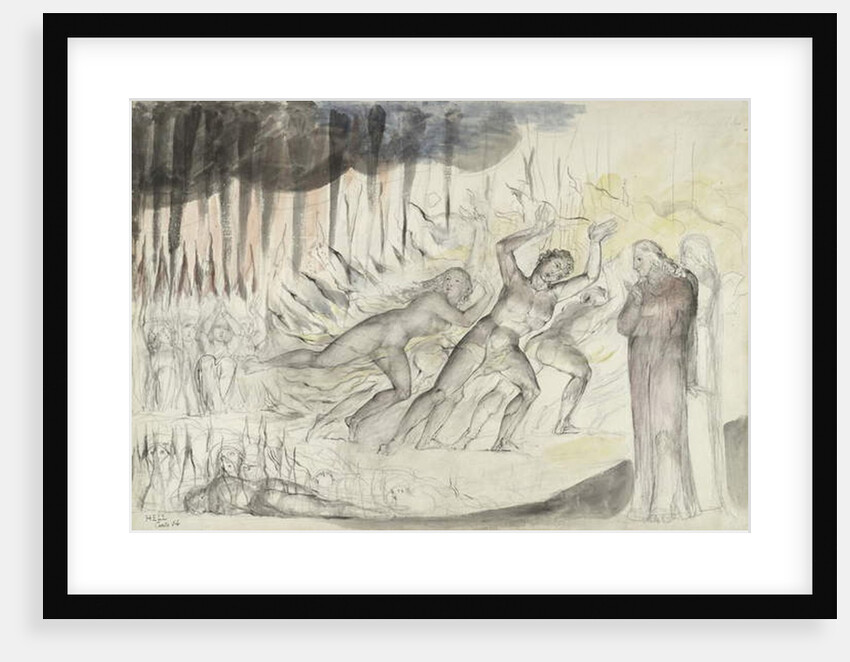 Dante and Virgil among the Blasphemers by William Blake
