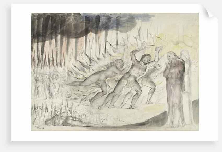 Dante and Virgil among the Blasphemers by William Blake