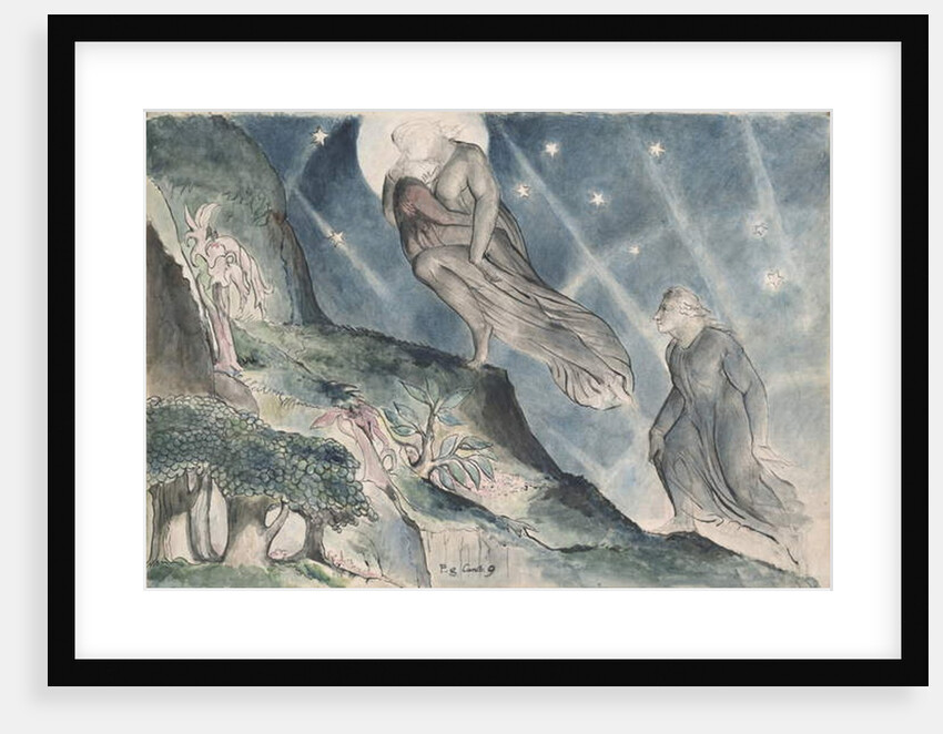 Lucia carrying Dante in his sleep by William Blake